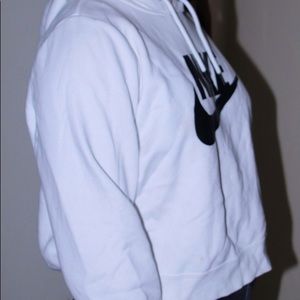 Nike Tops - Black and white nike cropped jacket on some hoodie Nike Tops - Black and white nike cropped jacket on some hoodie